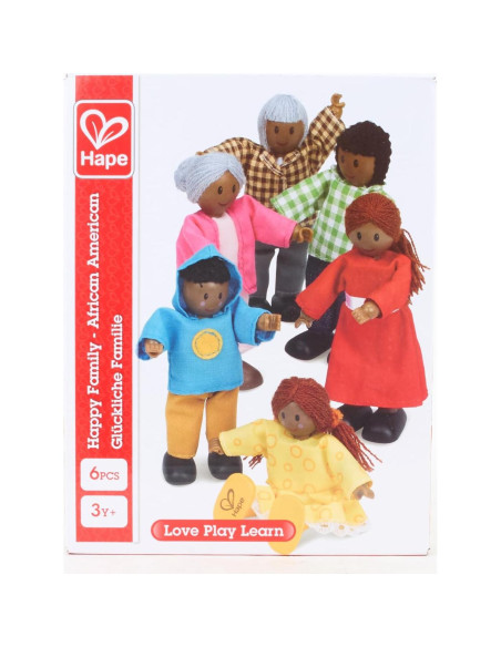 Hape Conjunto de Muñecas Afroamericanas de Madera - 6 Figuras Hape Conjunto de Muñecas Afroamericanas de Madera - 6 Figuras