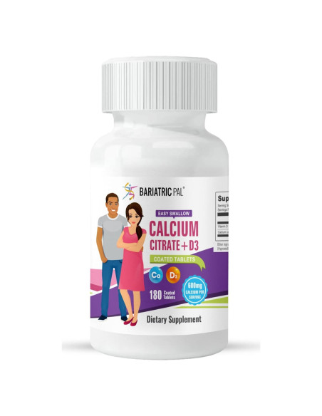 Tabletas de Calcio Citrato 600mg y D3 750 IU BariatricPal Tabletas de Calcio Citrato 600mg y D3 750 IU BariatricPal
