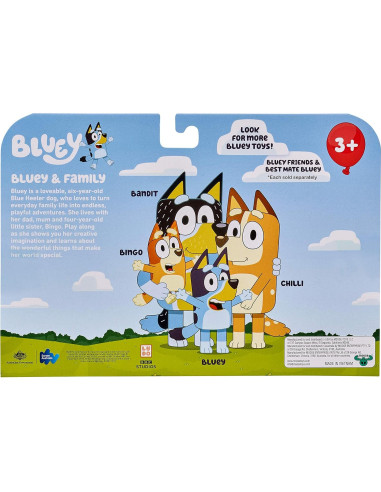 Figuras de la Familia Bluey 4-Pack Moose Toys - 8,23 cm