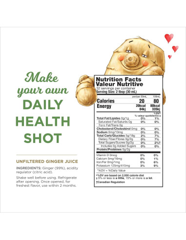 Jugo de Jengibre 99% Puro The Ginger People 946ml - Salud Digestiva