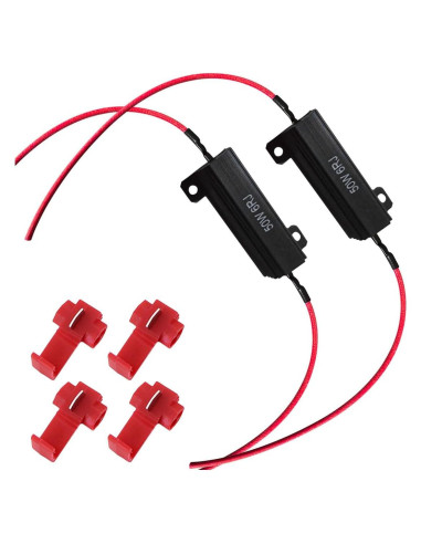 Resistencias de Carga JOYCOURT 50W 6ohm para Luces LED 2PCS