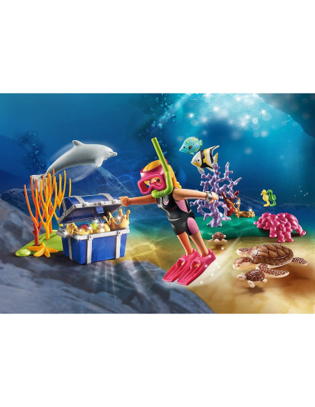 Juego de Buceo de Tesoro PLAYMOBIL 70678 con Accesorios Juego de Buceo de Tesoro PLAYMOBIL 70678 con Accesorios