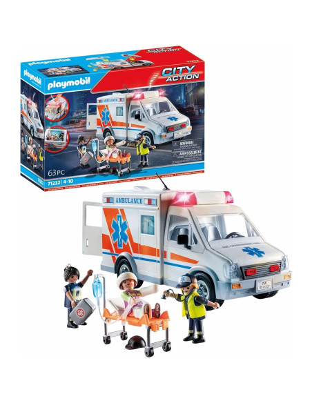 Ambulancia Playmobil 71232 con Sonidos y 3 Figuras Ambulancia Playmobil 71232 con Sonidos y 3 Figuras