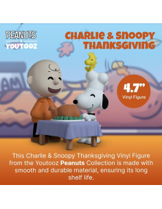 Figura Coleccionable Youtooz Charlie y Snoopy 9.4 cm Acción de Gracias 2