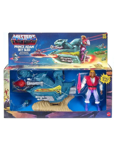 Vehículo Battle Skysled MOTU Mattel con figura Príncipe Adam