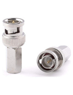 Conectores BNC Atornillables EL CIMPLE CO RG6 - Paquete de 4