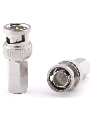 Conectores BNC Atornillables EL CIMPLE CO RG6 - Paquete de 4