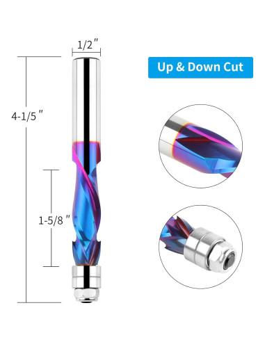 Fresa de enrutador EANOSIC 12.7mm vástago 38.1mm corte