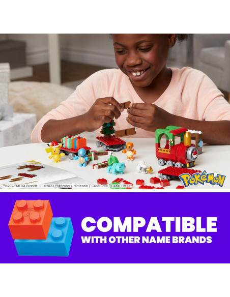 Set de Juguetes de Construcción MEGA Pokémon Tren Navideño