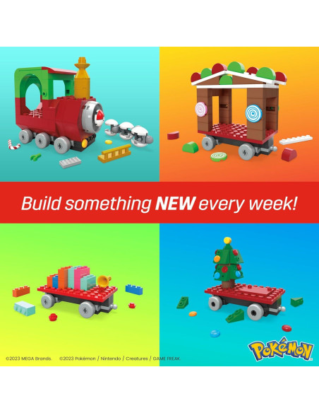 Set de Juguetes de Construcción MEGA Pokémon Tren Navideño
