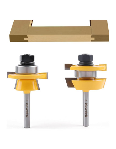 Juego de 2 Fresas para Riel y Estilo Shaker 1/4" NuevoDeli