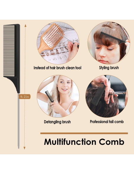 Cepillo de Cabello de Bambú Sofmild con Peine Desenredante Cepillo de Cabello de Bambú Sofmild con Peine Desenredante