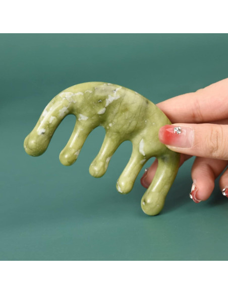 Peine de Jade Youghuen y Masajeador Gua Sha 9x9cm Peine de Jade Youghuen y Masajeador Gua Sha 9x9cm