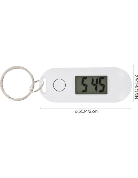 Reloj Llavero Digital Gatuida Blanco 6.5x2.5cm LED Reloj Llavero Digital Gatuida Blanco 6.5x2.5cm LED