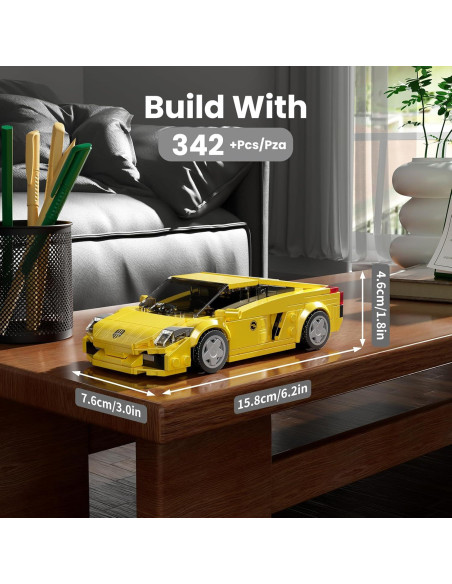 Coche de Construcción Mould King 342 Piezas para Niños 8+ Coche de Construcción Mould King 342 Piezas para Niños 8+