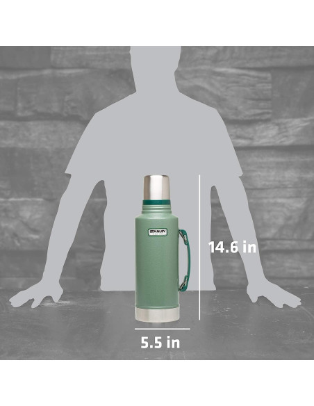 Botella de Vacío Stanley Clásica 2L Verde Hammertone Botella de Vacío Stanley Clásica 2L Verde Hammertone