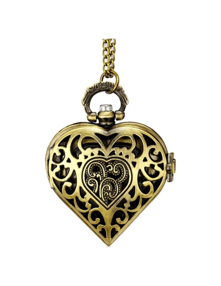 Reloj de bolsillo VIGOROSO corazón plateado unisex Reloj de bolsillo VIGOROSO corazón plateado unisex
