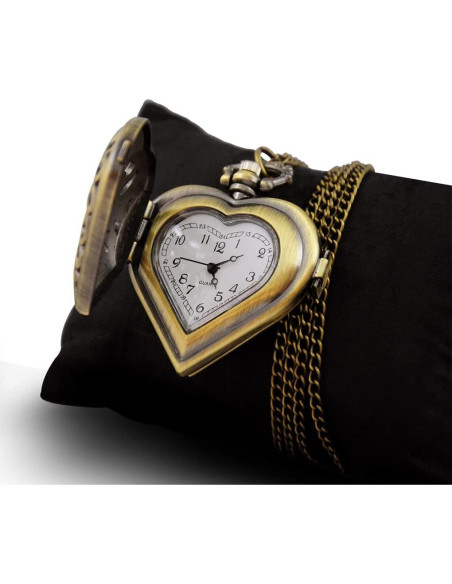 Reloj de bolsillo VIGOROSO corazón plateado unisex Reloj de bolsillo VIGOROSO corazón plateado unisex