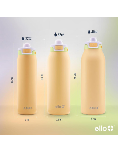 Botella de Agua Ello Pop & Fill 650ml Acero Inoxidable Aislada Botella de Agua Ello Pop & Fill 650ml Acero Inoxidable Aislada