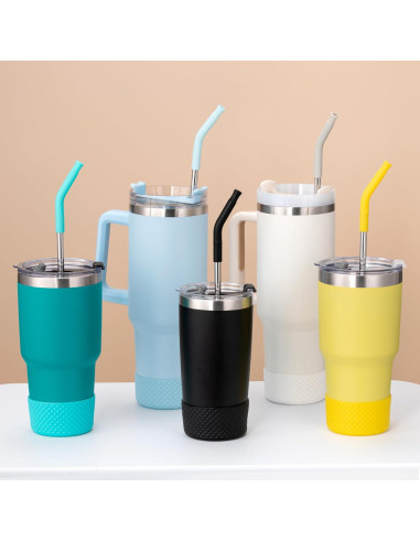 Popotes de Metal Reutilizables 30 oz Soledea con Silicona