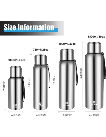 Botella Térmica GIOGD 750ml Acero Inoxidable Aislada Botella Térmica GIOGD 750ml Acero Inoxidable Aislada
