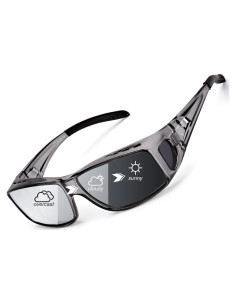 Gafas de sol fotocromáticas LVIOE UV400 para Rx gris