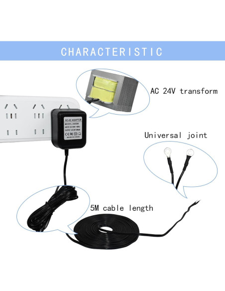 Adaptador de corriente VVHOOY 24V para timbres inteligentes Adaptador de corriente VVHOOY 24V para timbres inteligentes