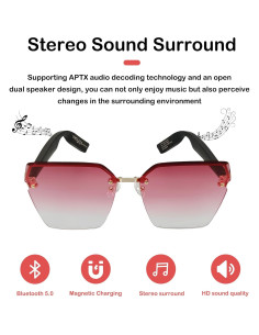 Gafas de Sol Bluetooth KONLEYA J6-5 con Control por Voz 2