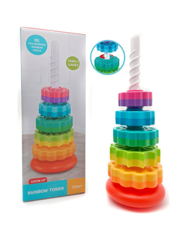 Juguete Apilable Giratorio LUCKFUTURE para Bebés 1-3 Años