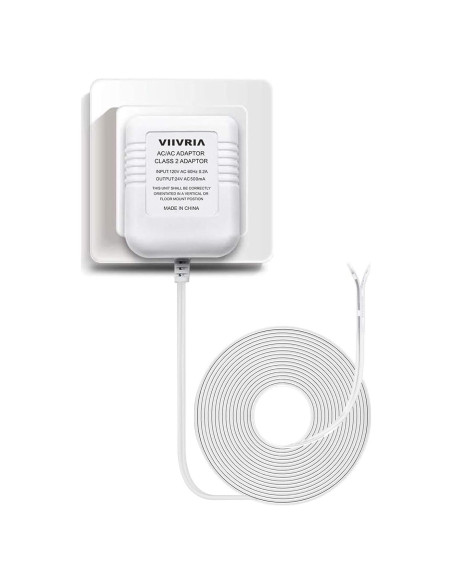Transformador 24V AC VIIVRIA con Cable de 8M para Timbres y Termostatos Transformador 24V AC VIIVRIA con Cable de 8M para Timbres y Termostatos
