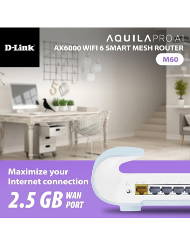 D-Link AX6000 WiFi 6 Mesh 2-Pk | Alto Rendimiento | 511 m