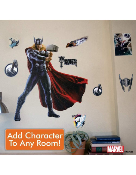 Decalcomanía Thor Marvel 68.6 cm 3D Realidad Aumentada Decalcomanía Thor Marvel 68.6 cm 3D Realidad Aumentada