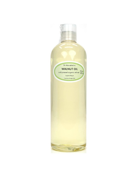 Aceite de Nuez Orgánico Dr Adorable 453.6 g Prensado en Frío Aceite de Nuez Orgánico Dr Adorable 453.6 g Prensado en Frío