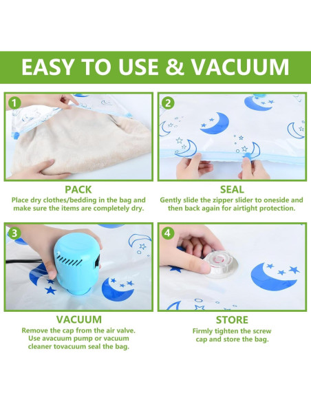 Juego de 8 Bolsas de Almacenamiento al Vacío Lisacool Juego de 8 Bolsas de Almacenamiento al Vacío Lisacool
