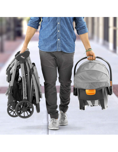 Carrito Chicco Mini Bravo Plus + Asiento KeyFit 30 - Gris