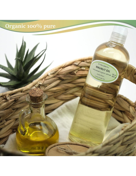 Aceite de Nuez Orgánico Dr Adorable 453.6 g Prensado en Frío Aceite de Nuez Orgánico Dr Adorable 453.6 g Prensado en Frío