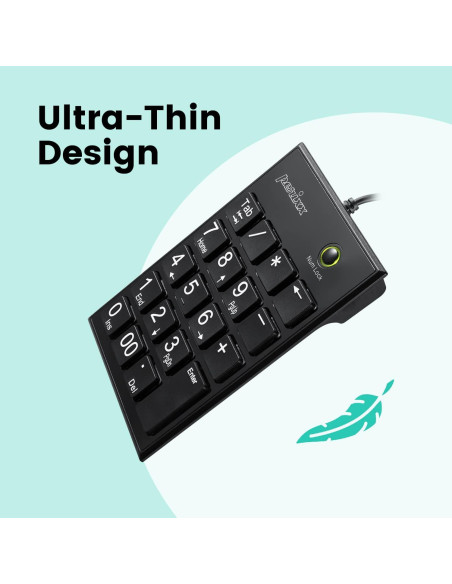 Teclado Numérico Perixx PPD-202 USB 19 Teclas Grande Teclado Numérico Perixx PPD-202 USB 19 Teclas Grande