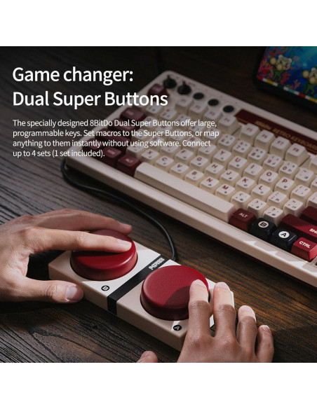 Teclado Mecánico AKNES 8BitDo 108 Teclas Bluetooth USB-C Teclado Mecánico AKNES 8BitDo 108 Teclas Bluetooth USB-C