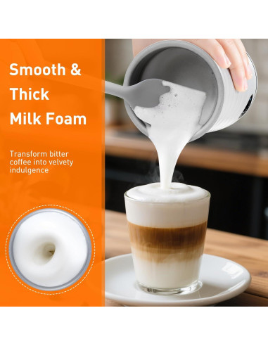 Espumador de Leche Secura Eléctrico 240ml 4-en-1 Automático