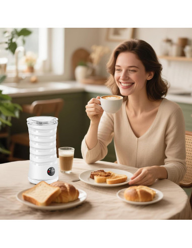 Espumador de Leche Secura Eléctrico 240ml 4-en-1 Automático