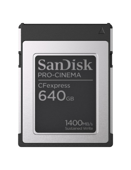 Tarjeta SanDisk 640GB PRO-Cinema CFexpress Tipo B 1700MB/s Tarjeta SanDisk 640GB PRO-Cinema CFexpress Tipo B 1700MB/s