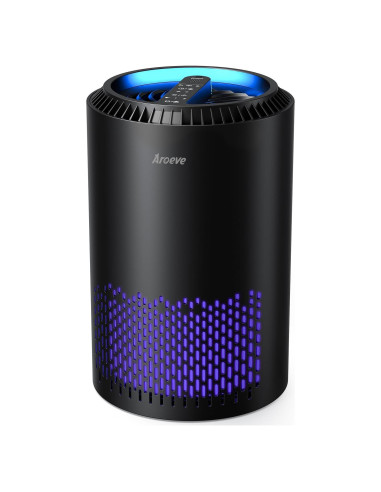 Purificador de Aire AROEVE MK01 Negro para Dormitorio 25 m