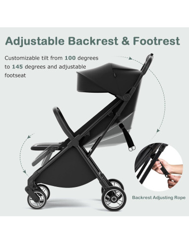 Carrito de bebé INFANS ligero y compacto para viajar