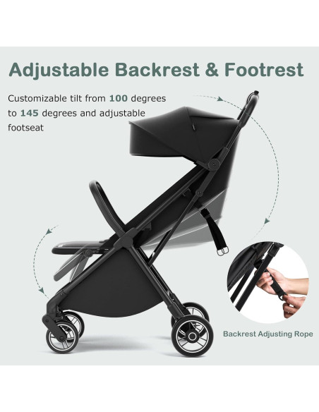 Carrito de bebé INFANS ligero y compacto para viajar Carrito de bebé INFANS ligero y compacto para viajar