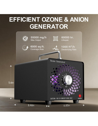Generador de Ozono Manfh GN-PC20S 55000mg/h para 557m
