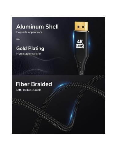 Cable DisplayPort a Micro HDMI KELink 1.83m 4K@30Hz Unidireccional