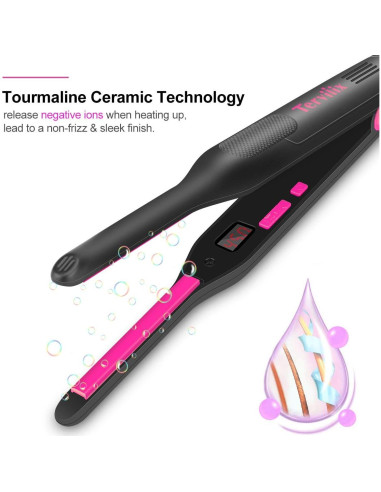 Plancha Mini Terviiix T-1088R Cerámica 0.76cm Temperatura Ajustable