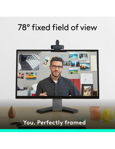 Webcam Logitech C920e HD 1080p con micrófono, certificada para Zoom