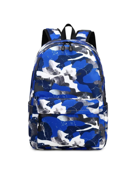 Mochila Lmwzh Escolar Niños Camo Azul Impermeable 25L Mochila Lmwzh Escolar Niños Camo Azul Impermeable 25L
