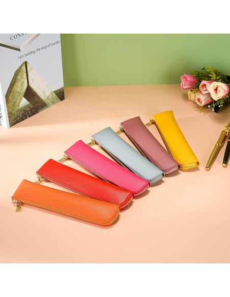 Estuche de cuero Sluxa modelo pen bag-1 color púrpura Estuche de cuero Sluxa modelo pen bag-1 color púrpura
